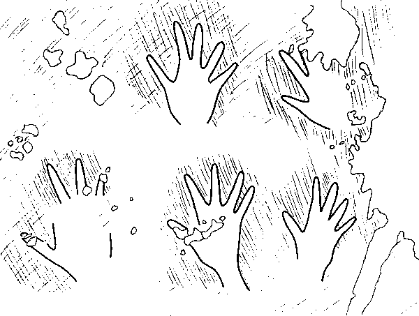 Cave paintings from Gue Pette - Sulawesi - Indonesia