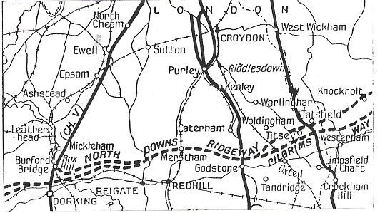 ancient tracks and roman roads near Reigate